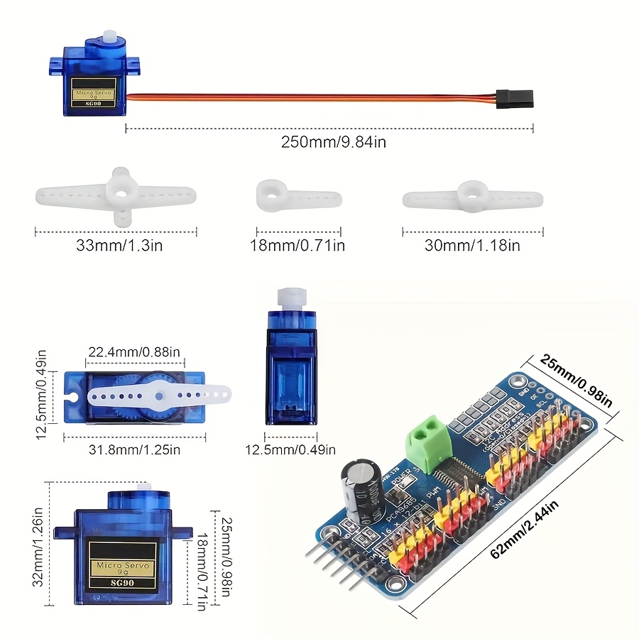 5 stuks SG90 9G servomotoren + - Rc Helicopter Motor recensie en prijs