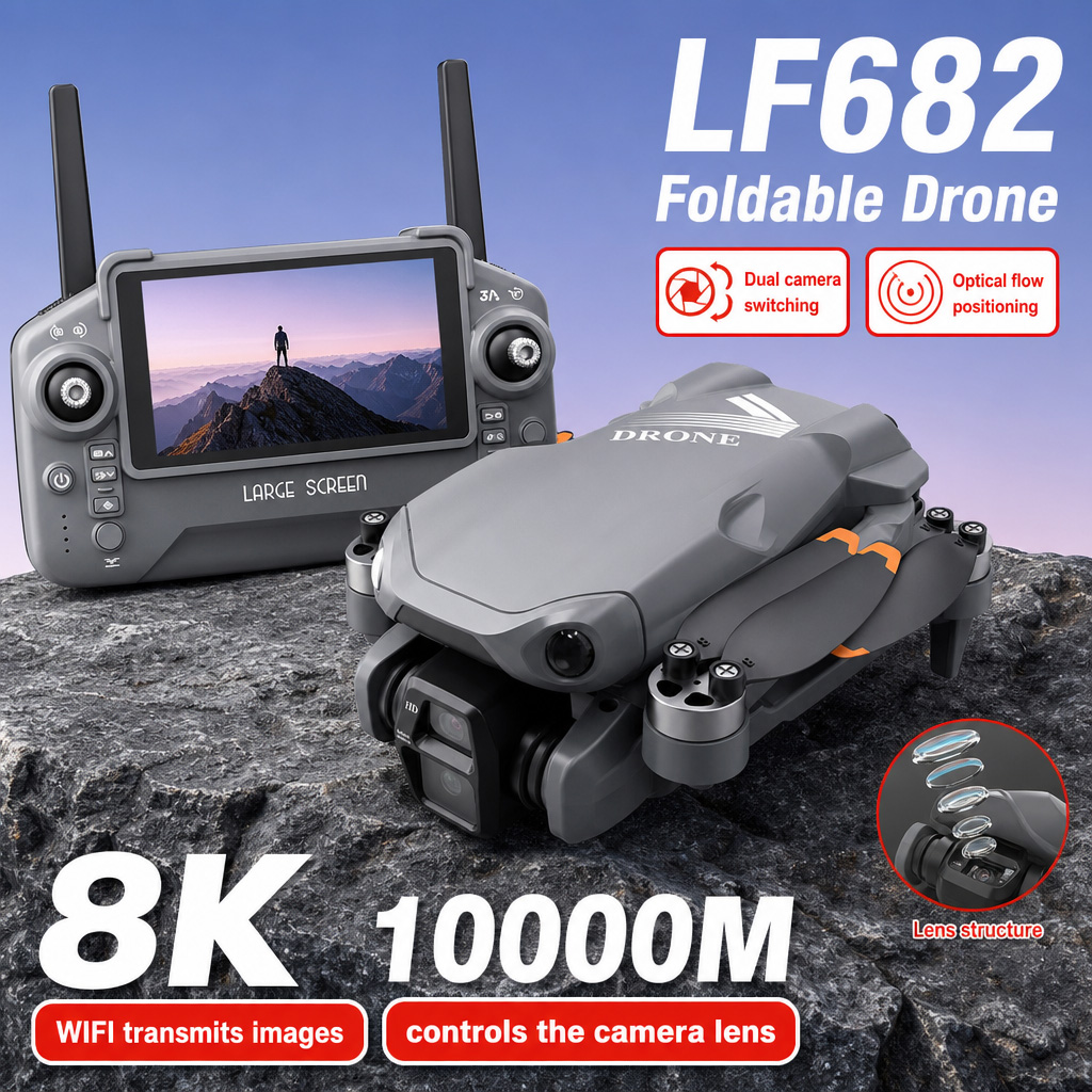 Luchtfoto LF682 Drone 8K HD Du - Rc Helicopter Charger recensie en prijs